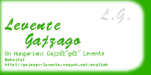 levente gajzago business card